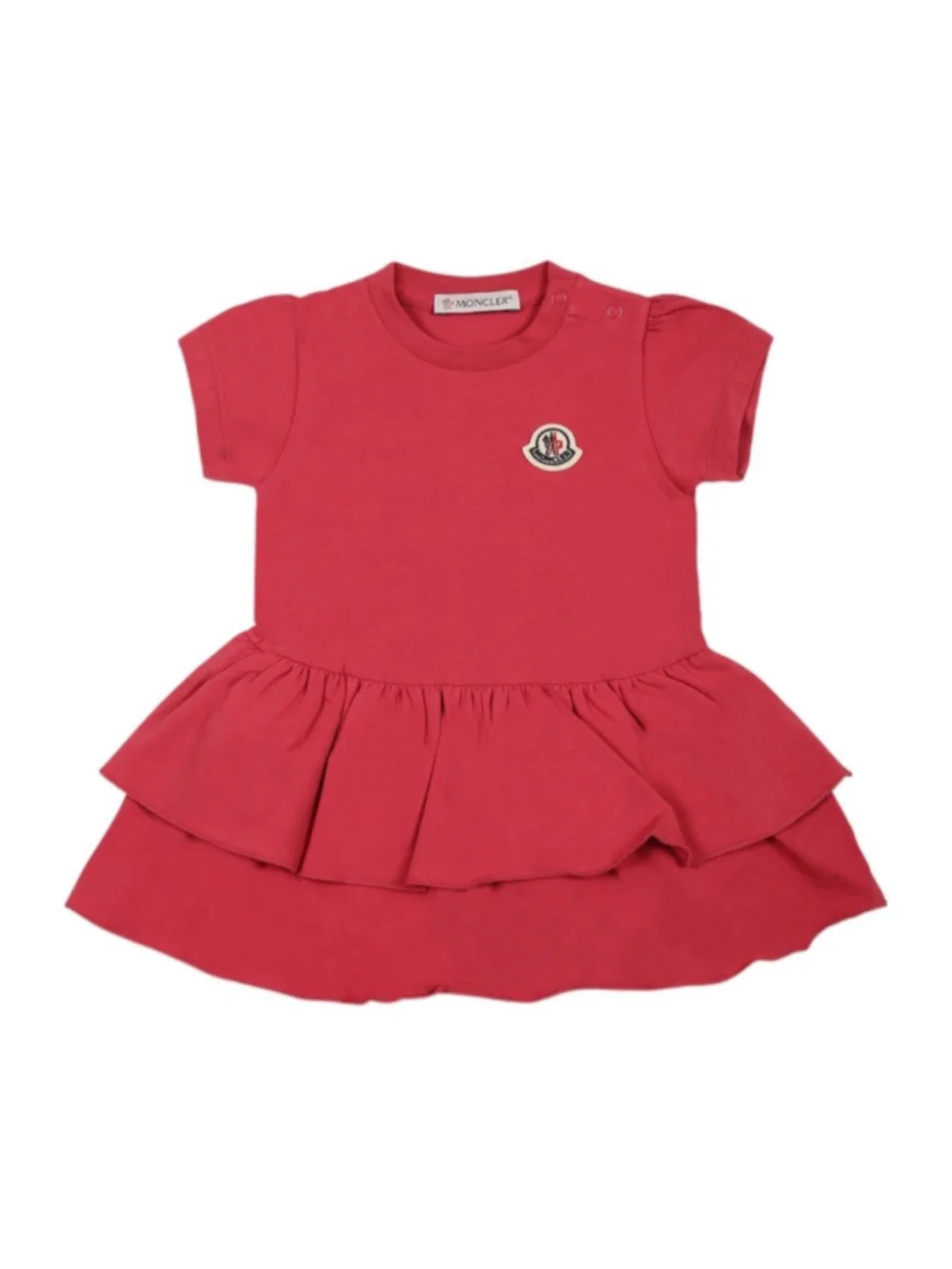 NWT MONCLER Red Kids' Ruffle T-Shirt Dress 6/9 Months